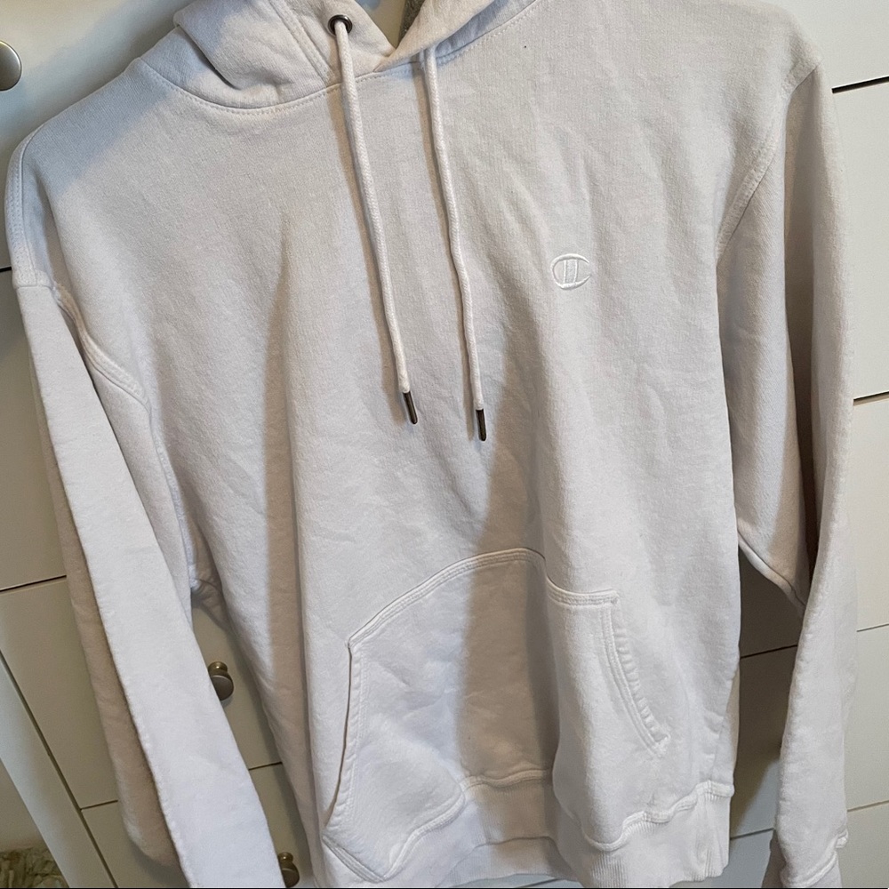 Champion Hoodie White Simple